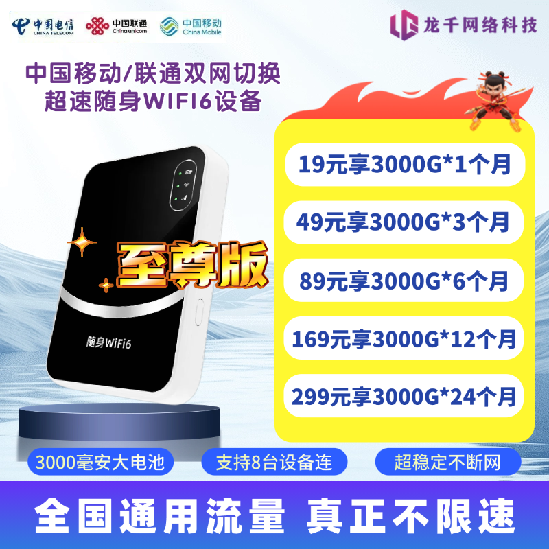 L双网切换随身WiFi6小设备