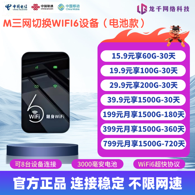 M三网切换随身WiFi6小设备